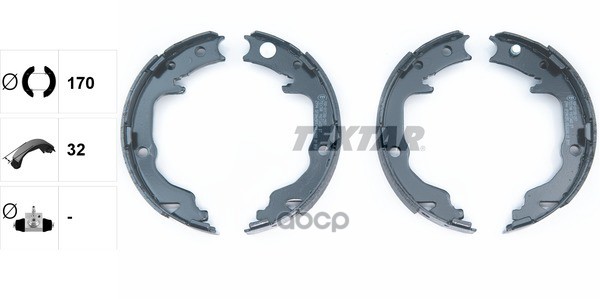 Колодки тормозные барабанные CHRYSLER CITROЛN DODGE JEEP PEUGEOT TEXTAR 91073400 Textar арт. 91073400