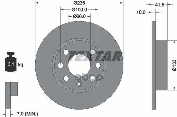 Диск Тормозной Corsa A Schr?Gheck (93_  94_  98_  99_) Corsa A Hatchback (93_  94_  98_  99_) Corsa Textar арт. 92020800