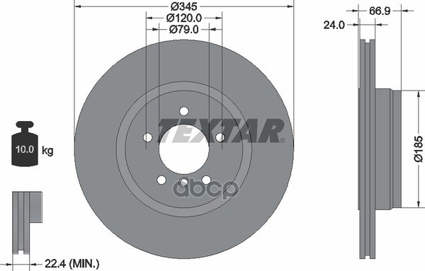 Диск Тормозной Pro 7 (E65  E66  E67) 7 Stufenheck (E65  E66  E67) 7 Saloon (E65  E66  E67) Задн. Textar арт. 92123203