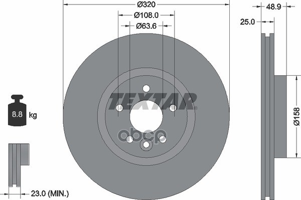 Диск Тормозной Ford Focus Ii (Da_), 07/04 - 09/12 Focus Iii, 07/10 - Focus Iii Turnier, 07/10 - Ka+, 08/14 - Kuga Ii (Dm2), 0...