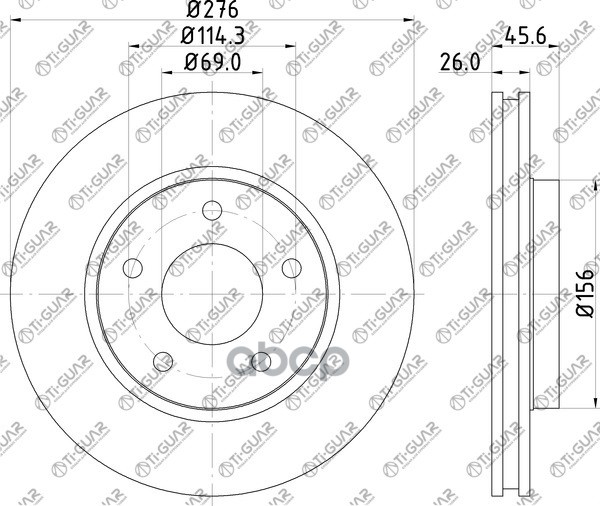 Диск Тормозной Mn116329 *Ti•Guar Ti-Guar арт. TGMN116329