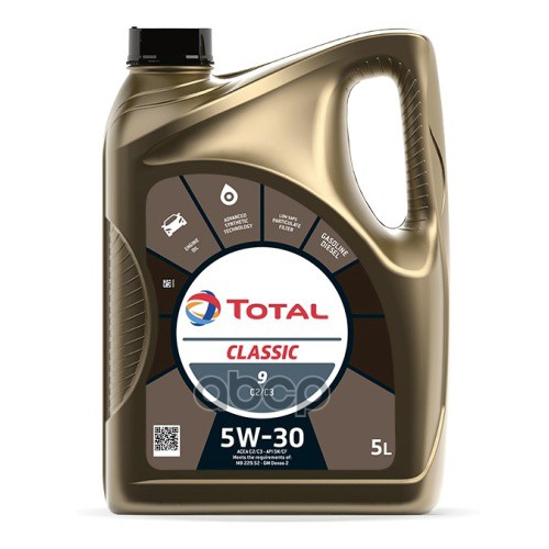 TotalEnergies Масло моторное синтетическое Classic 9 5W30 SN/CF, C2/C3 5л