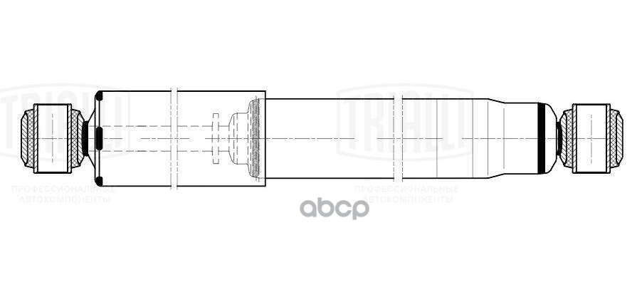 Амортизатор для прицепов BPW (430/696 24x55 24x55 O/O) (AH 80628) Trialli арт. AH80628