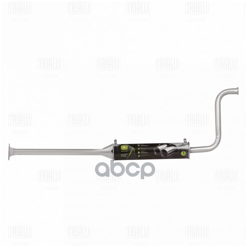 Глушитель Лада 2110 доп. (резонатор) без кат. усил. фланец (алюм. сталь) (EAM 0110s) Trialli арт. EAM0110S