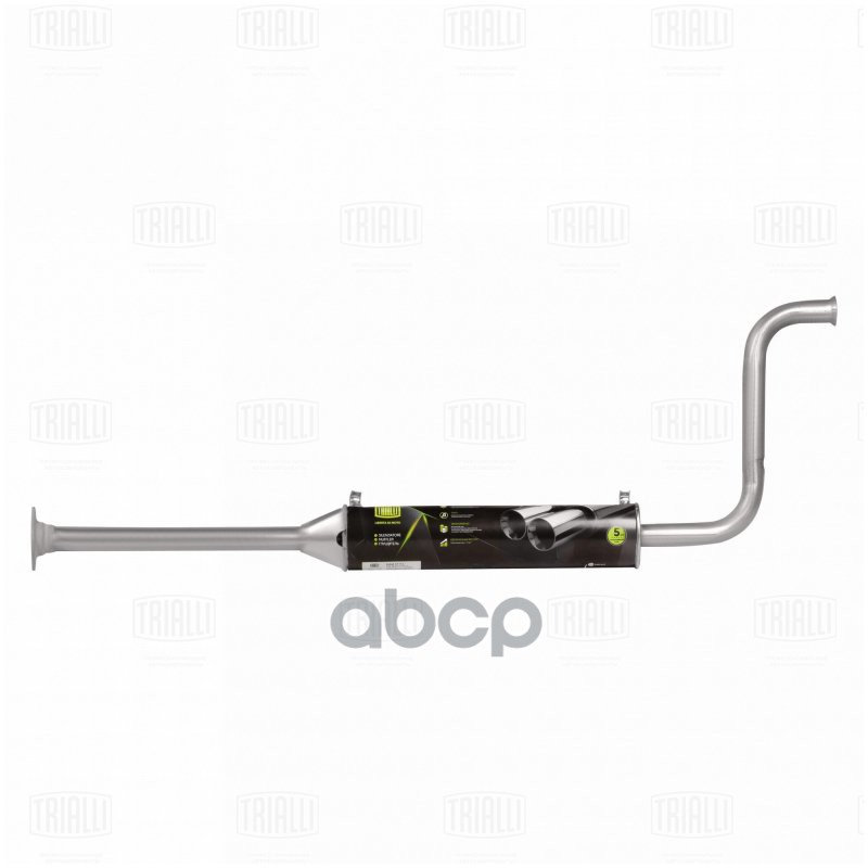 Глушитель Лада 21101 доп. (рез-р) с/о кор. с крюч. ус. фл. (алюм. сталь) (EAM 0111s) Trialli арт. EAM0111S