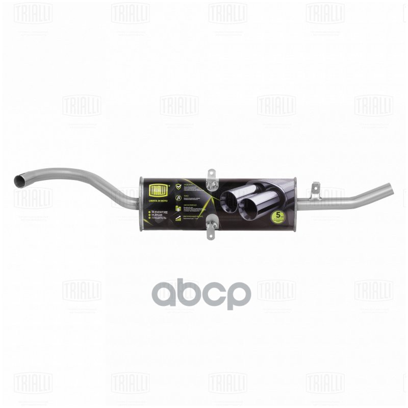 Глушитель Лада 2102/2104 (карбюратор) осн. (алюм. сталь) (EMM 0103) Trialli арт. EMM0103