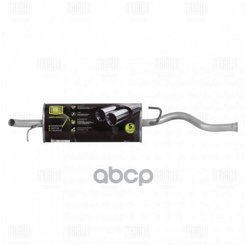 Глушитель Лада 2172 Priora осн. (алюм. сталь) (EMM 0122) Trialli арт. EMM0122