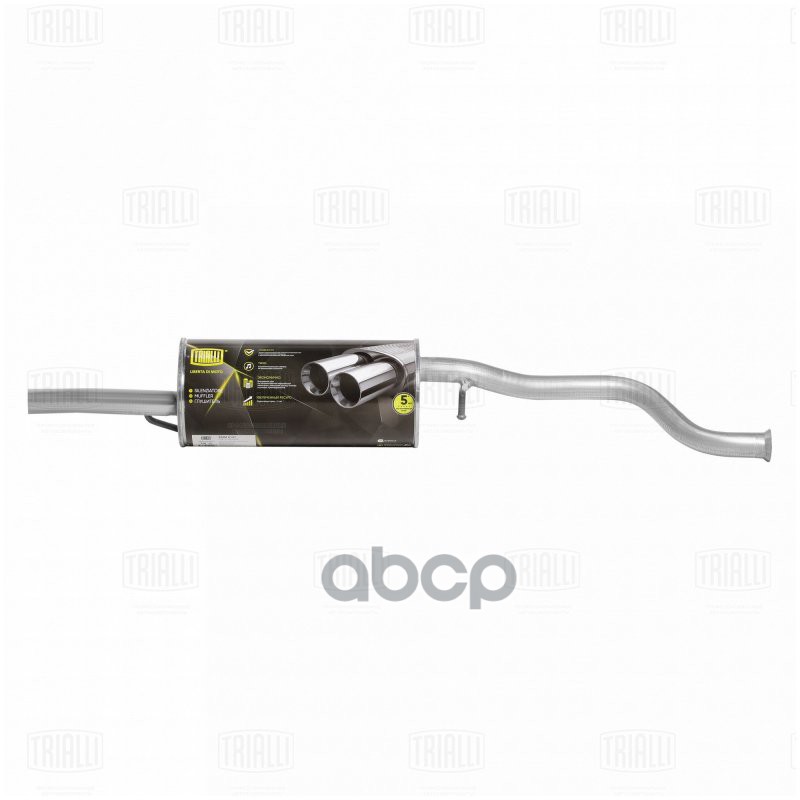 Глушитель Лада Vesta (15-) осн. (d трубы = 43) (алюм. сталь) (EMM 0127) Trialli арт. EMM0127