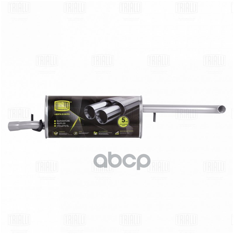 Глушитель Для А/М Opel Vectra A (88-) 1.4I/1.6I Sedan Осн. (Нерж. Алюм. Сталь) (Emm 2101) Trialli арт. EMM2101