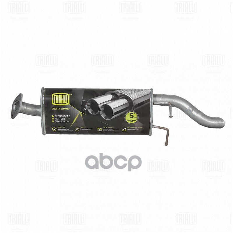 Глушитель для а/м Chery Bonus (11-) осн. (алюм. сталь) TRIALLI EMM 2710 Trialli арт. EMM 2710