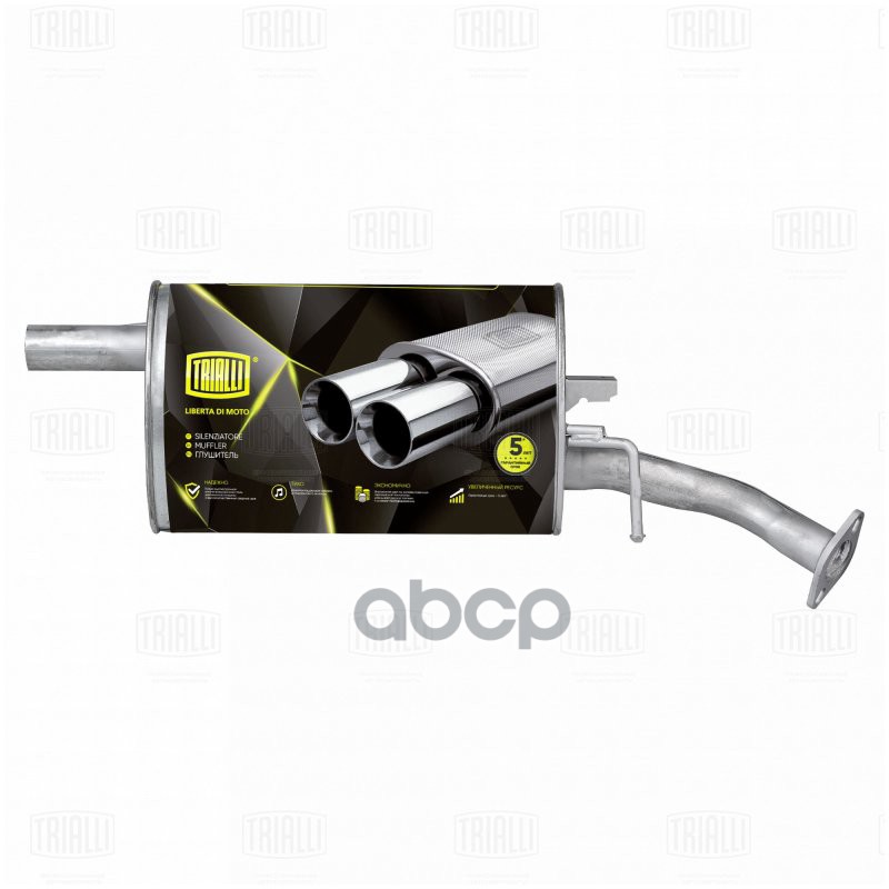 Глушитель для а/м Chery Fora (06-) 2.0i осн. (алюм. сталь) TRIALLI EMM 2713 Trialli арт. EMM 2713