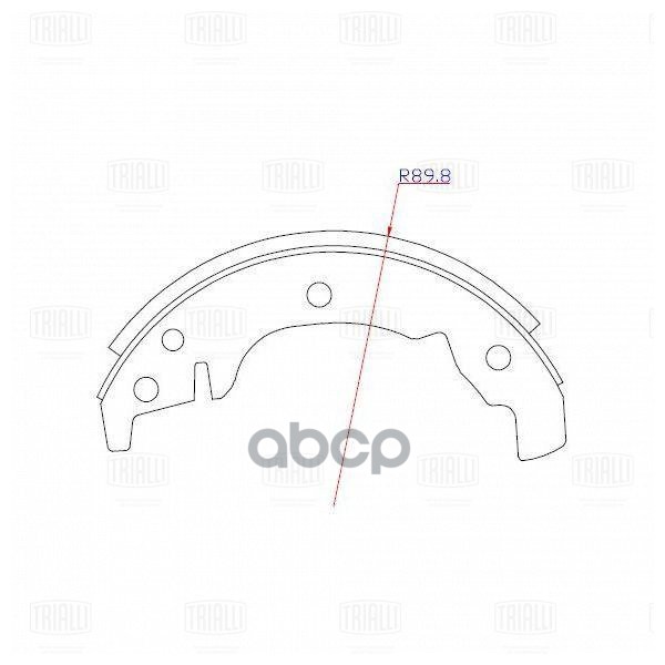 Колодки торм. ЗАЗ 1102 барабан. 180x31 (GF 202) Trialli арт. GF202