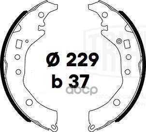 Колодки торм. Toyota Corolla (06-) барабан. 229x37 (GF 4536) Trialli арт. GF4536