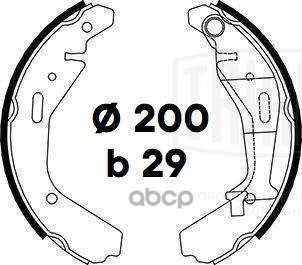 Колодки торм. Suzuki Ignis (03-) барабан. 200x29 (GF 4697) Trialli арт. GF4697