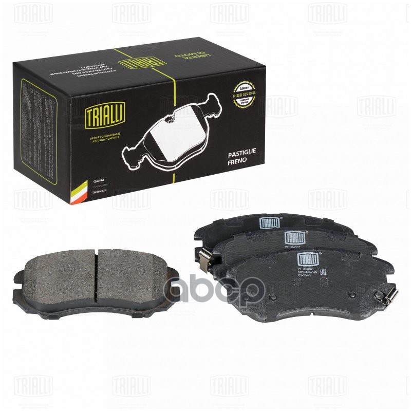 Колодки тормозные передние Hyundai Sonata 98-/Tucson 04-/Kia Sportage 04- PF084501 Trialli арт. PF084501
