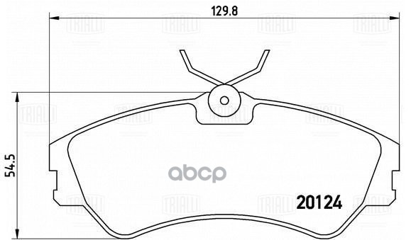 Колодки торм. VW Transporter T4 (90-) диск. перед. 130x54 (без датчика) (PF 1833) Trialli арт. PF1833