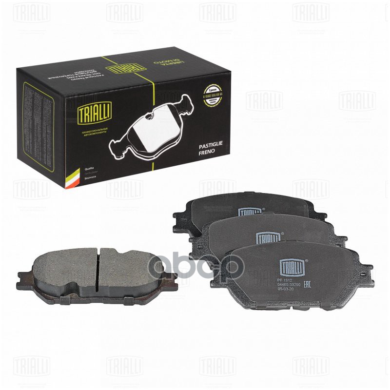Колодки торм. Toyota Camry (01-) диск. перед. 132мм (PF 1912) Trialli арт. PF1912