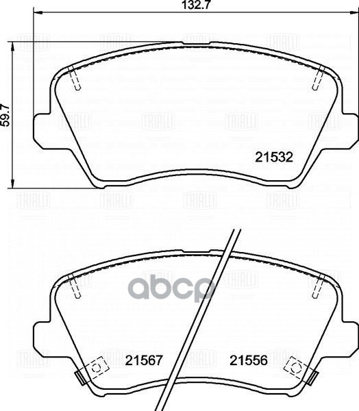 Колодки торм. Kia Ceed (12-)/Hyundai i30 (16-) диск. перед. т/с Bosch R15 (PF 2208) Trialli арт. PF2208