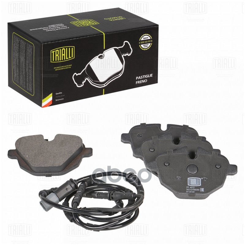 Колодки торм. BMW 5 (F10) (10-)/X3 (F25) (10-) диск. зад. (в компл. с датчиком) (PF 4012) Trialli арт. PF4012