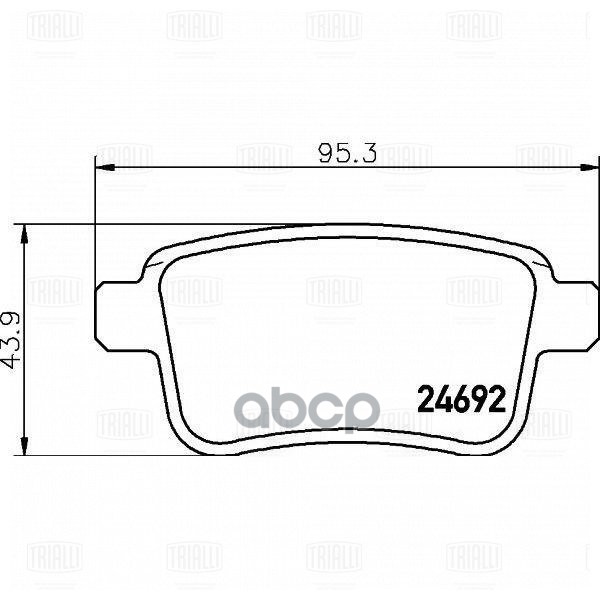 Колодки торм. Renault Kangoo II (07-)/Mercedes Citan (12-) диск. зад. (PF 4091) Trialli арт. PF4091