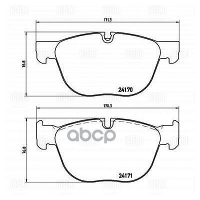 Колодки торм. BMW X5 (E70) (07-)/X5 (F15) (13-)/X6 (E71/F16) (08-) диск. перед. (PF 4180) Trialli арт. PF4180