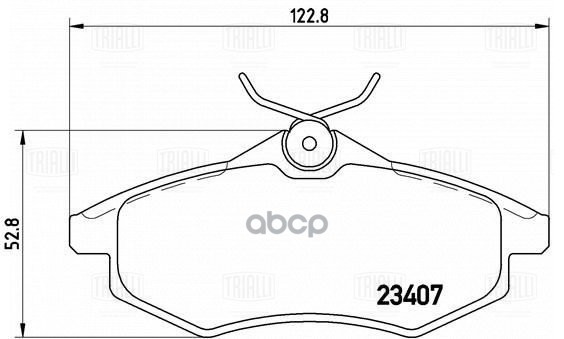 Колодки торм. Citroen C2 (03-)/C3 (02-) диск. перед. 123x53 (PF 4197) Trialli арт. PF4197