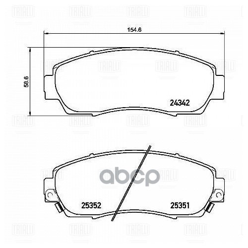 Колодки торм. для а м Honda CR-V IV (12-) диск. перед. (PF 4226) Trialli арт. PF4226