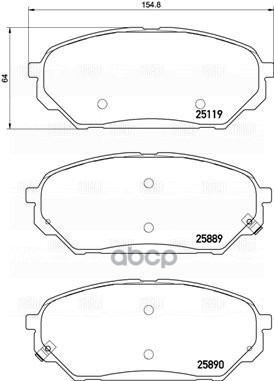Колодки торм. для а/м Hyundai ix55 (08-) диск. перед. (PF 4234) Trialli арт. pf-4234