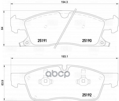 РљРѕР»РѕРґРєРё С‚РѕСЂРј. РґР»СЏ Р°/Рј Jeep Grand Cherokee IV (10-) РґРёСЃРє. РїРµСЂРµРґ. С‚/СЃ Ate (PF 4242) Trialli арт. pf-...