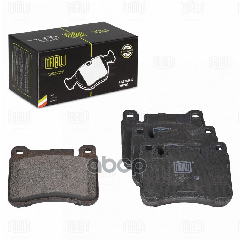 Колодки торм. Mercedes C (W203) (00-) диск. перед. 102x80 т/с Brembo (PF 4284) Trialli арт. PF4284