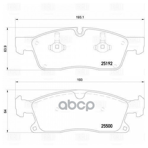 Колодки торм. Mercedes ML (W166) (11-) диск. перед. 192x64 (PF 4287) Trialli арт. PF4287