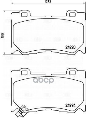 Колодки торм. для а,м Infiniti FX 08-,G 07-,Q50,70 13-,QX70 13- диск. перед. PF 4306 Trialli арт. PF4306