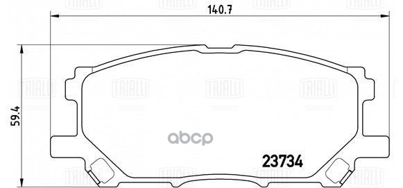Колодки торм. для а,м Lexus RX 03-,Toyota Harrier 03- диск. перед. PF 4346 Trialli арт. PF4346