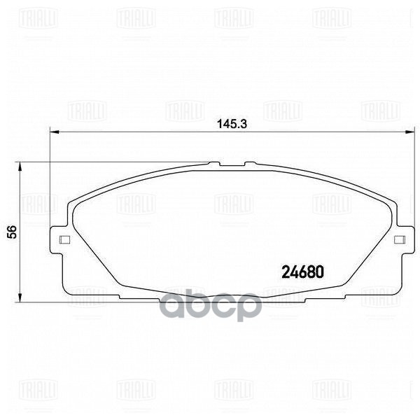 Колодки торм. Toyota Hiace H200 (04-) диск. перед. (PF 4358) Trialli арт. PF4358