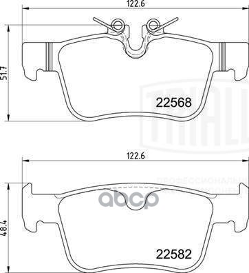 Колодки торм. Volvo XC60 (17-)/S60 (19-) диск. зад. (торм. диск d=302) (PF 4364) Trialli арт. PF4364