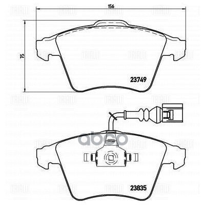 Колодки торм. для а м VW Touareg (02-) т с Ate диск. перед. (PF 4374) Trialli арт. PF4374