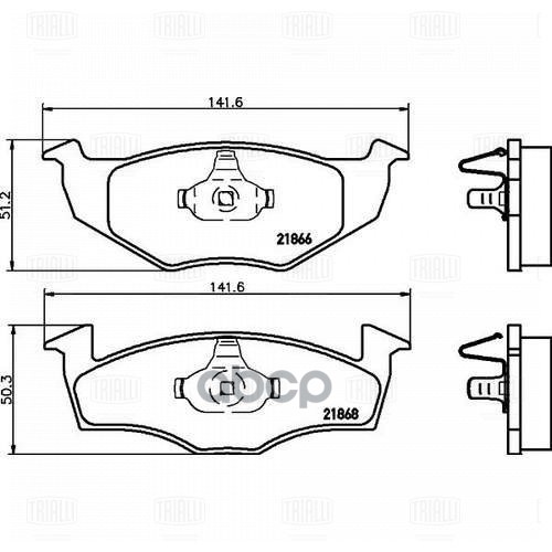 Колодки торм. Skoda Fabia (99-) диск. перед. т/с Akebono (PF 4375) Trialli арт. PF4375