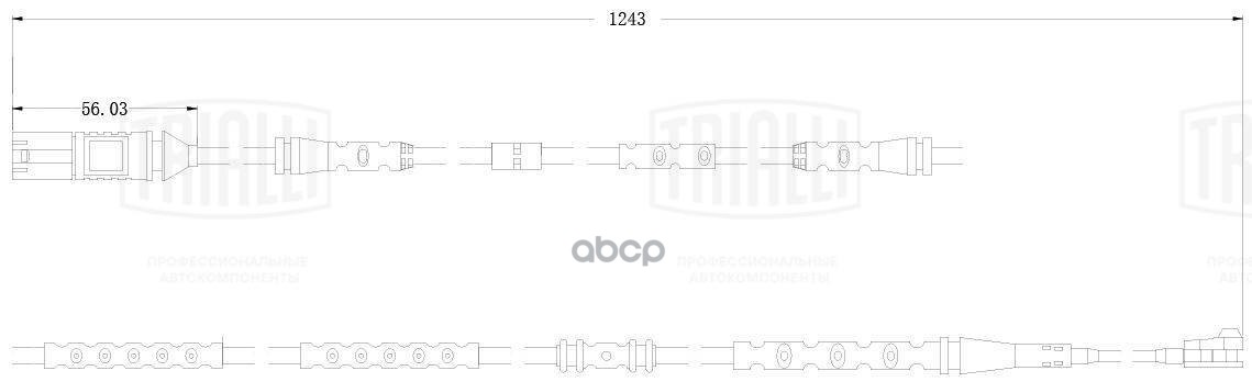 Датчик износа колодок BMW X3 (F25) (10-) зад. L=1243 (PFS 0085) Trialli арт. PFS0085