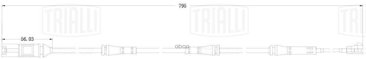 Датчик износа колодок для а/м BMW 3 (G20) (18-) зад. L795 (PFS 0115) Trialli арт. PFS0115