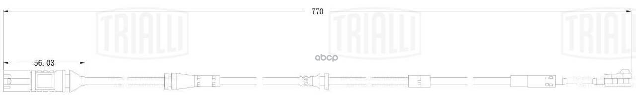 Датчик износа колодок BMW X3 (G01) (17-) перед. L=770 (PFS 0214) Trialli арт. PFS0214