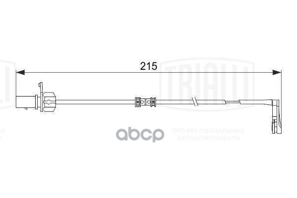 Датчик износа колодок Porsche Macan (14-)/(18-)/Audi A6 (11-) зад. L=215 (PFS 4004) Trialli арт. PFS4004