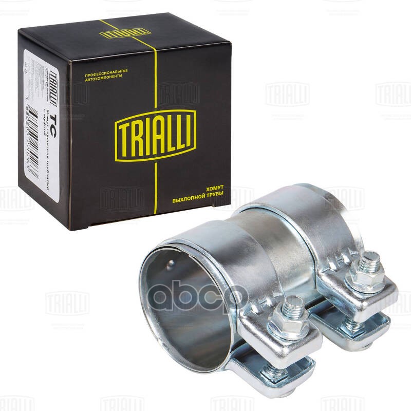 Хомут глушителя трубчатый с муфтой D60 мм L95 мм оцинк. сталь TC 60 Z Trialli арт. TC60Z