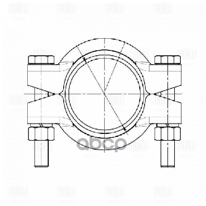 Хомут глушителя кольцевой ВАЗ 2108 45мм (TCLP 45 Trialli арт. TCLP45