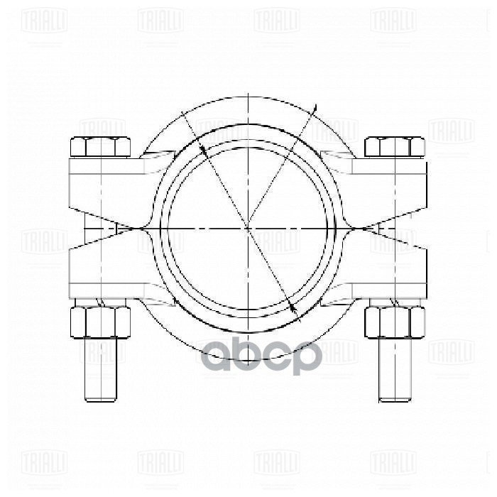 Хомут глушителя кольцевой для а/м Лада Kalina/Priora (TCLP 54) Trialli арт. tclp-54