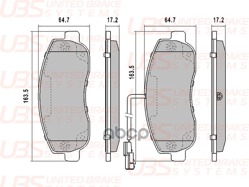 Тормозные Колодки Для Opel Movano/Renault Master 10-/13- Передние  В Комплекте Со Смазкой (5Г) UBS арт. b1105029