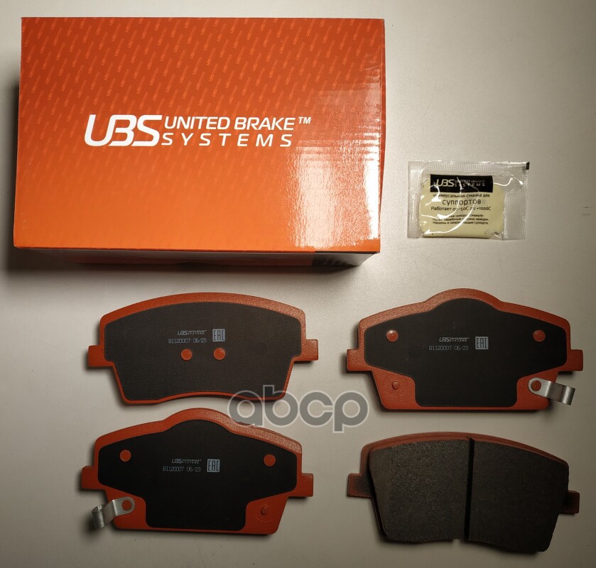 Тормозные Колодки Для Geely Tugella Передние  В Комплекте Со Смазкой (5Г) UBS арт. b1120007