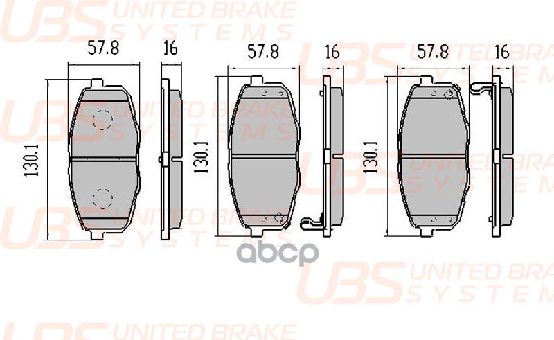 Премиум Колодки Тормозные Hyundai I30 07-/11-/Kia Ceed 07-/12-/Cerato 2.0 09-/2.0/1.6 13-/Carens 02- Передние UBS арт. BP1103015