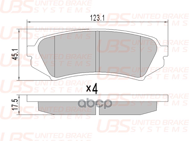 Премиум Колодки Тормозные Для Lexus Lx 98-/08-  Lexus Rx 03-/08-  Toyota Land Cruiser 100 98-/08- За UBS арт. bp1110014