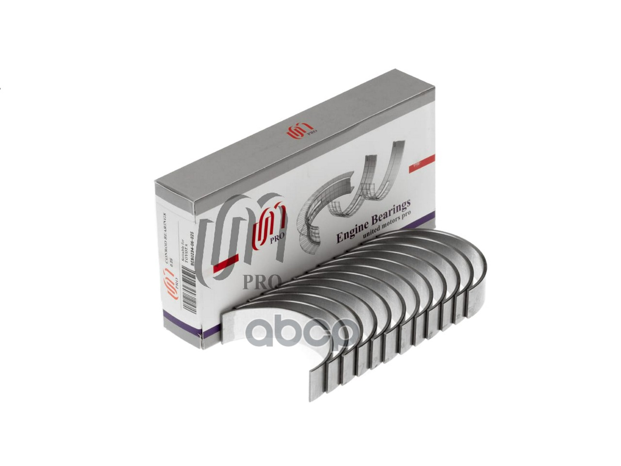Вкладыши шатунные 0.25 Toyota 2GR-FE (без замков) UM United Motors арт. BES023406025