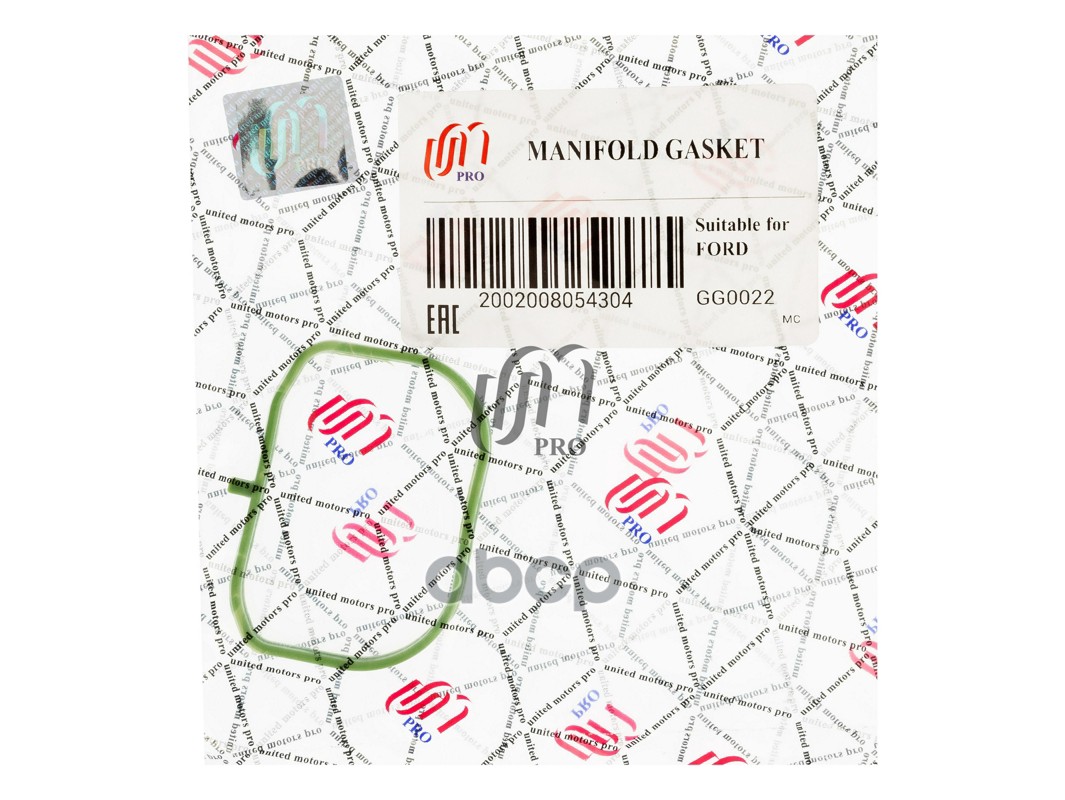 Прокладка впускного коллектора Ford 2.0 Duratec (на 1 цил.) (1 119 284) UM United Motors арт. GG0022